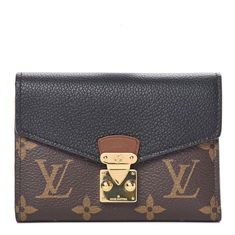 louis vuitton pallas wallet noir|louis vuitton black small wallet.